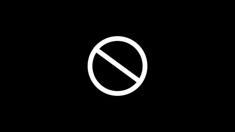 Not allowed symbol animated.Do Not red warning sign isolated. Forbidding Tr.. Stock Footage 309070507