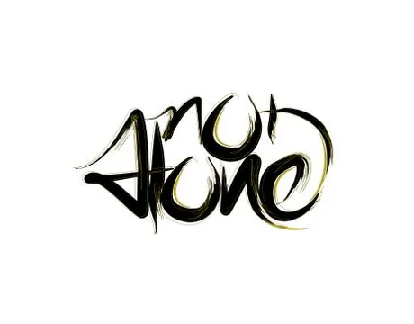 Not Alone lettering text on white background in vector illustration Stock Illustration
