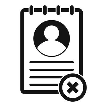 Not approved cv icon, simple style イラスト素材
