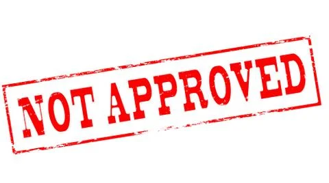Not approved Stock Illustration