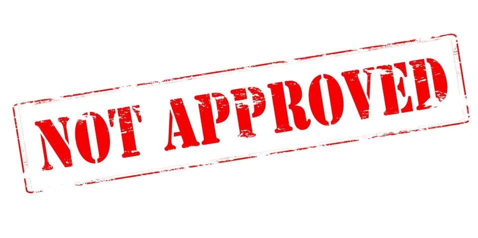 Not approved Stock Illustration