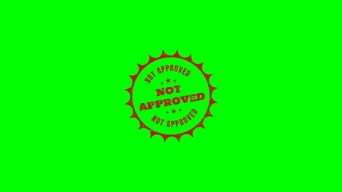 Not Approved Rubber Stamp Green Screen Stock Footage 320276357