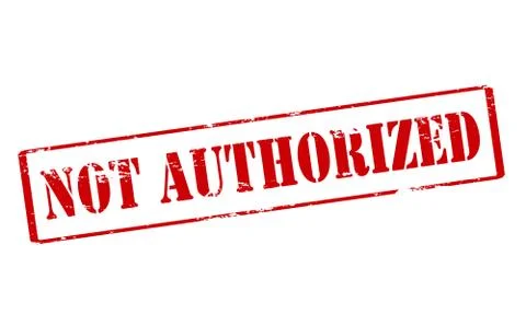 Not authorized Stock Illustration