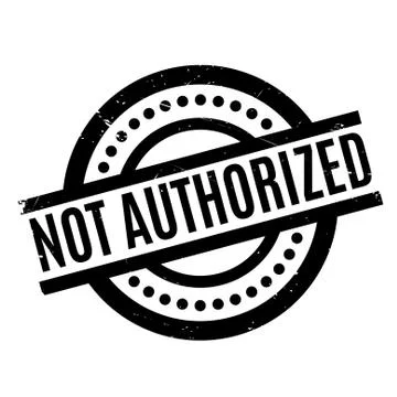 Not Authorized rubber stamp Stock-Illustration
