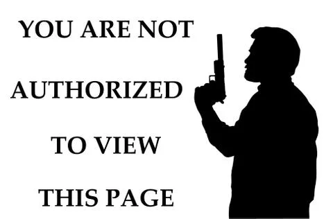 Not authorized to view page Stock Illustration