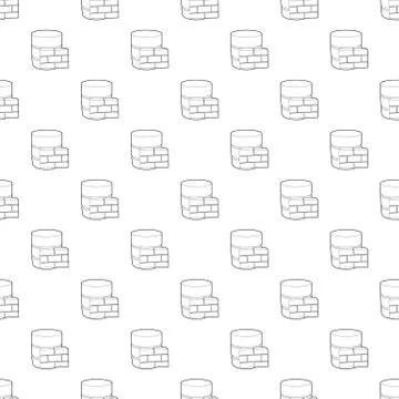 Not available database icon, outline style Stock Illustration