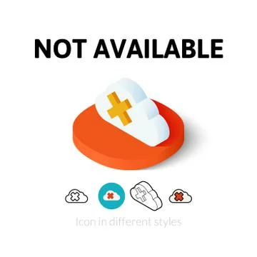 Not aviable icon in different style Stock Illustration