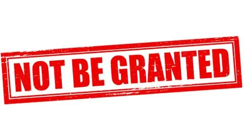 Not be granted Stock Illustration