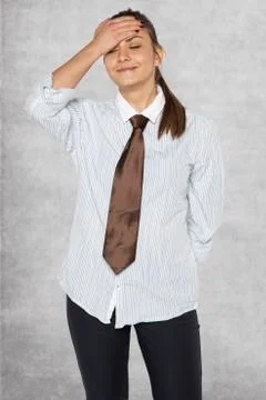 Not being responsible at work, the reason for dismissal, despair of a busines Stock Photos