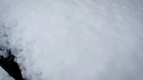 Not a big layer of snow in winter. Selective focus. Stock Footage 223559191