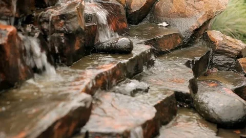 Not a big stream. close-up. Stock Footage 75073646