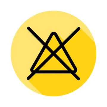 Not bleach icon long shadow Stock Illustration