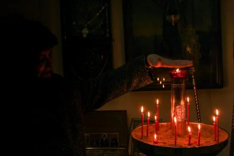 Not burning Easter light. Foto stock