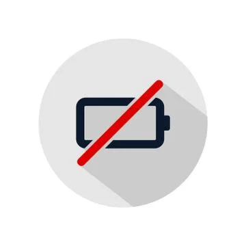 Not charging battery icon vector, Replacing your battery illustration, power  Stock Illustration