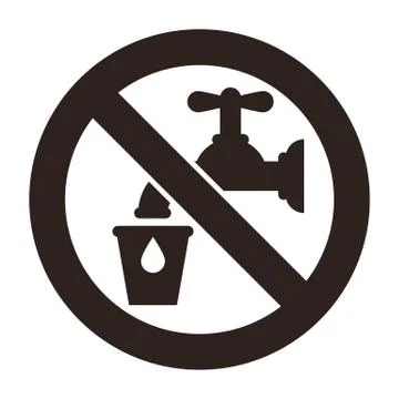 Not drinking water Stock Illustration