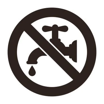Not drinking water Stock Illustration