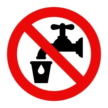 Not drinking water Stock Illustration
