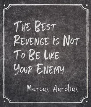 Not like enemy Aurelius quote Illustrazione stock