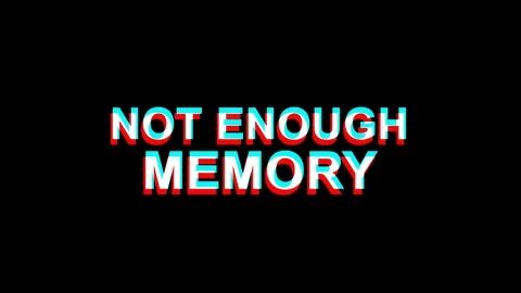 Not Enough Memory Glitch Effect Text Digital TV Distortion 4K Loop Animation Stock Footage 107070362