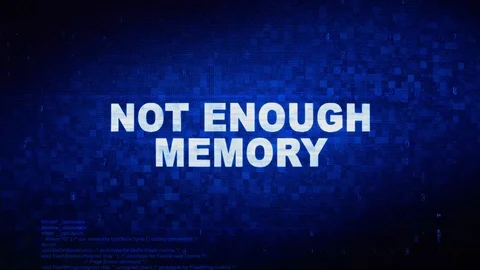 Not Enough Memory Text Digital Noise Twitch Glitch Distortion Effect Error Stock Footage 106733749