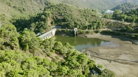 Not enough water for dam performance Stock Footage 167553740