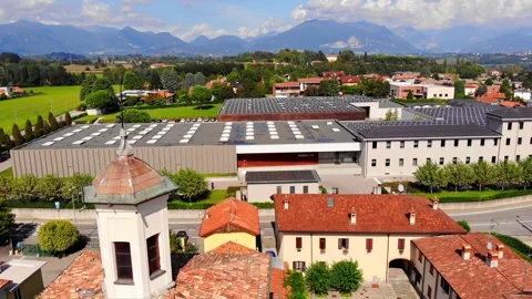 Not far from Milan, beautiful view from the drone. Stock Footage 251978663