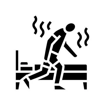 Not feeling well-rested after night sleep glyph icon vector illustration Stock Illustration