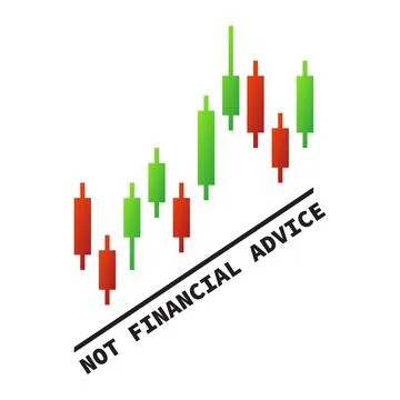 Not Financial Advice - funny vector design with candlestick chart Stockillustratie