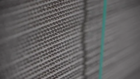Not folded boxes, packaging corrugated cardboard boxes Stock Footage 290064379