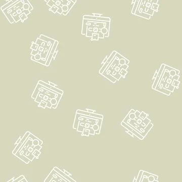 Not found parcel status line seamless pattern Stock Illustration