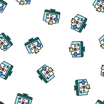 Not found parcel status vector seamless pattern Stock Illustration