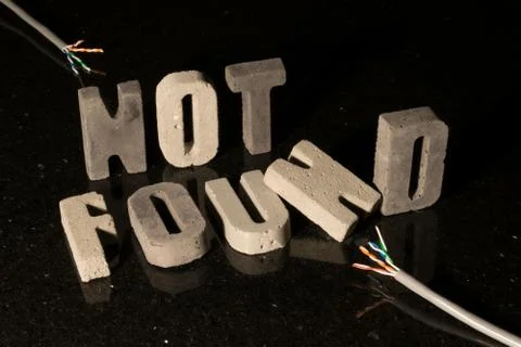 Not found text for missing page or file on website Stock Photos