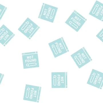 Not found web page glyph seamless pattern イラスト素材