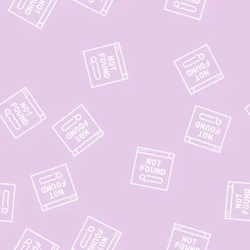 Not found web page line seamless pattern Stock Illustration
