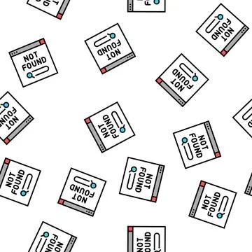 Not found web page vector seamless pattern 스톡 일러스트