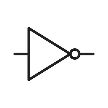 NOT Gate icon vector image. Suitable for mobile apps, web apps and print media. Stock Illustration