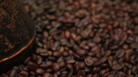 Not ground coffee beans Stock Footage 45944712
