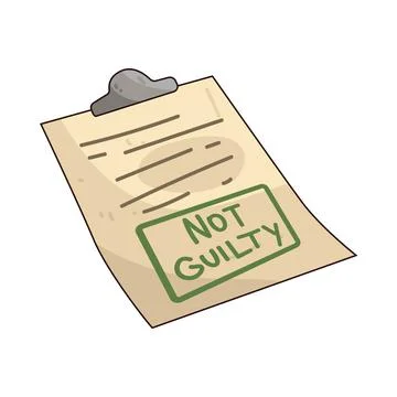 Not Guilty illustration Stock Illustration