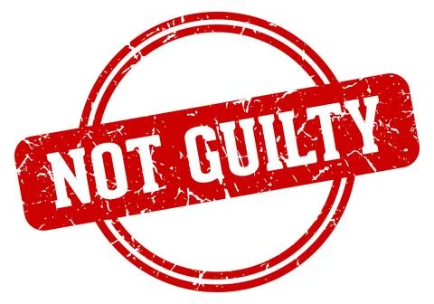 Not guilty stamp Illustrazione stock