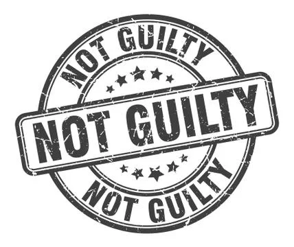 Not guilty stamp. not guilty round grunge sign. not guilty Illustrazione stock