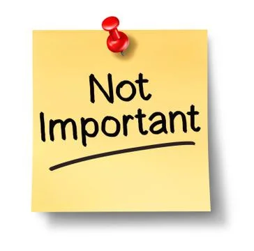 Not important Stock Illustration