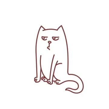 Not impressed cat Stock Illustration