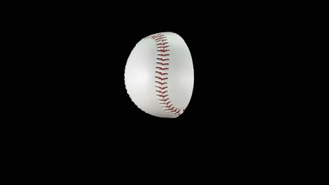 Not made by technology baseball ball in a section, rotates, close-up Stock Footage 95032207