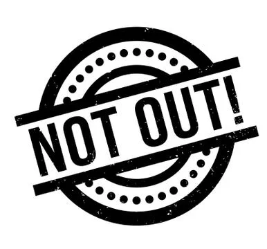 Not Out rubber stamp Stock Illustration