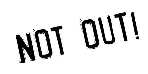 Not Out rubber stamp Stock Illustration
