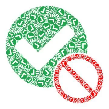Not Positive Recursion Icon Mosaic of Self Icons Stock Illustration