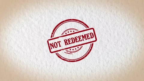 NOT REDEEMED stamp style word Stock Footage 319492849