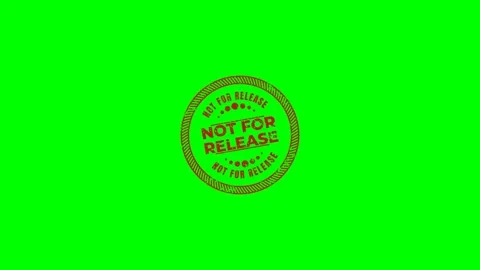 Not For Release Rubber Stamp Green Screen Stock Footage 320276454