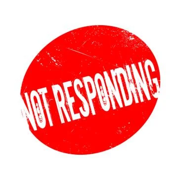 Not Responding rubber stamp Illustrazione stock