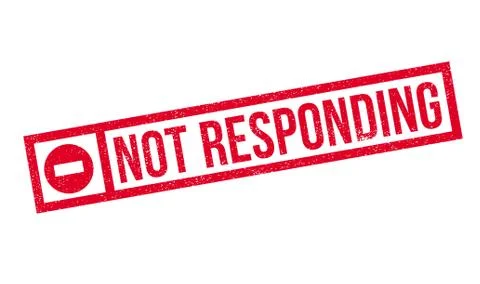 Not Responding rubber stamp Stock Illustration